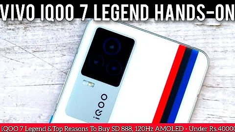 iQOO 7 Legend 🤩&📱Top Reasons To Buy SD 888, 120Hz AMOLED - Under Rs.40000🔥...