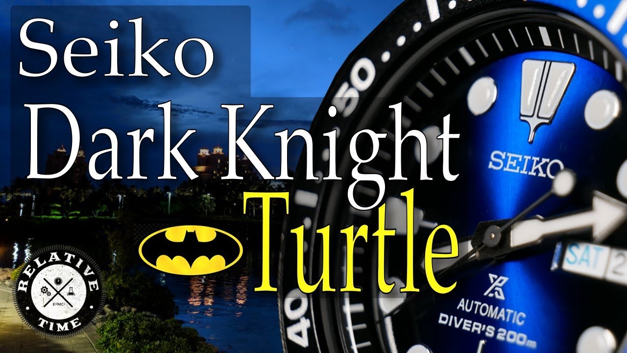 The Turtle Gotham Deserves : Seiko Dark Knight Turtle Review ( SRPC25J1  SRPF15K1) - YouTube