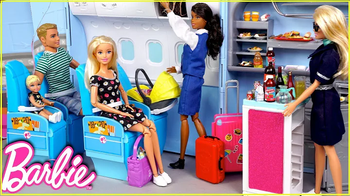 Familia Barbie & Ken Viajan en Avion con Sus Bebes - Los Juguetes de Titi