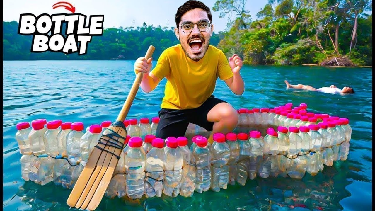 We Made a Boat Using Plastic Bottles   हमने बोतल से बना दी नाव   100% Success