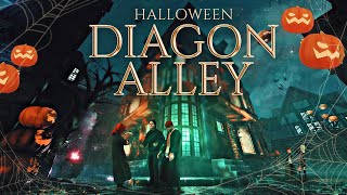 Diagon Alley's Halloween Fair 🎃✨💀 Ambience & Music | Market crowd, Ghosts, Bats, Cauldrons & More screenshot 5