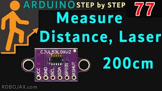 Lesson 77: Measure Distance with VL53L0X 6 pin Laser module with Arduino screenshot 5