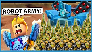 BUILDING A ROBOT ARMY TO MINE DIAMONDS IN SPACE!  Roblox Space Base Tycoon