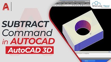 How to Use Subtract Command in AutoCAD 3D | Using Subtract Command AutoCAD Tutorial