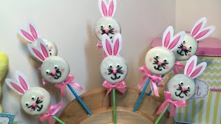 Easter Bunny Oreo Cookie Pops(How To)