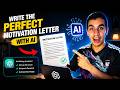 ازاي تكتب Motivation Letter بالـ AI خطوة بخطوة | نموذج جاهز 🔥 #StudyAbroad #Scholarships #ai