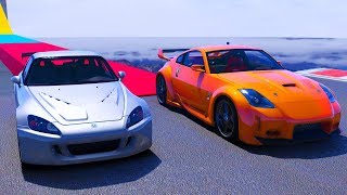Süper Hızlı Arabalar 4 Farklı Parkurda Yarışıyor - GTA 5