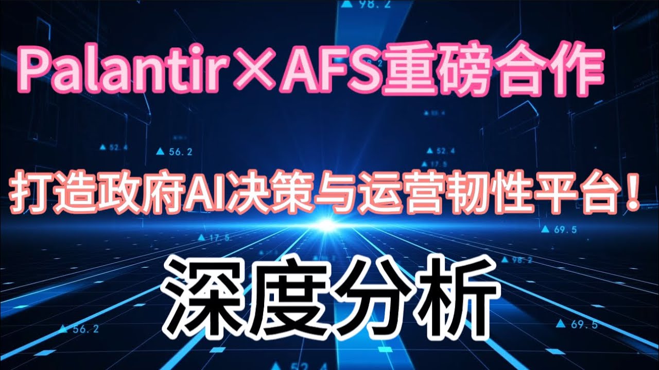 Palantir×AFS重磅合作 打造政府AI决策与运营韧性平台！