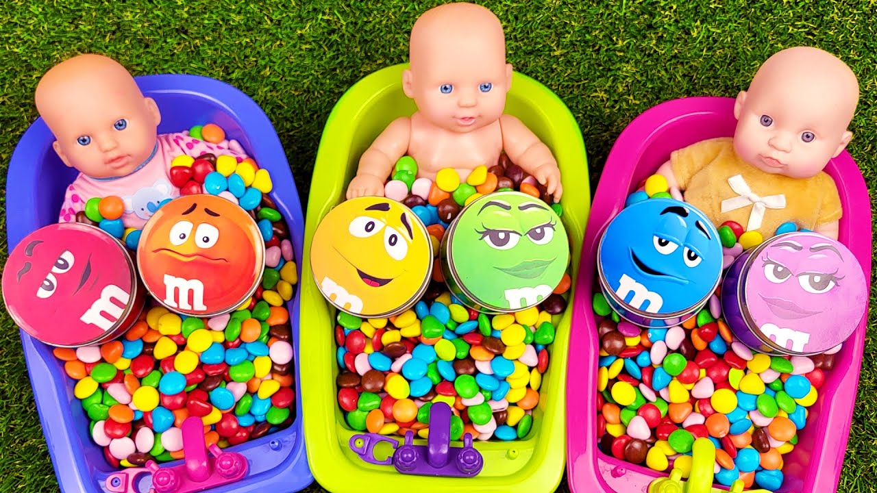 rainbow-m-m-s-box-satisfying-video-mixing-candy-in-3-magic-bathtubes