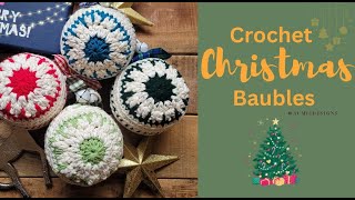 Easy Crochet Christmas Baubles/ DIY Baubles/ Handmade Christmas Baubles