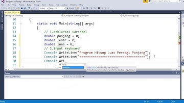 4. Algoritma dan Pemrograman C# - Program Hitung Luas Persegi