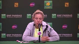 BNP Paribas Open 2018: Angelique Kerber QF Press Conference