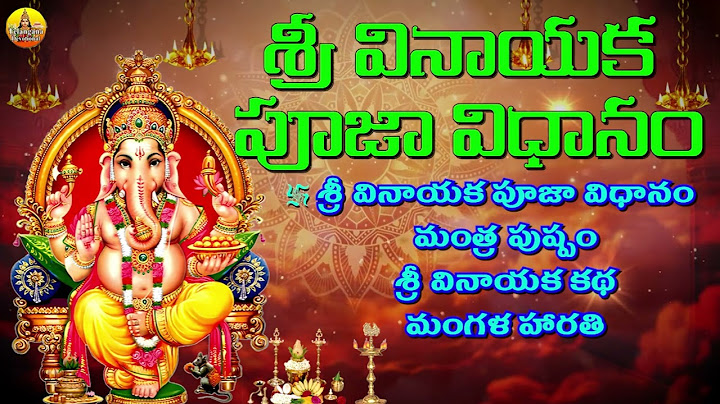 Sri Vinayaka Pooja Vidhanam || Vinayaka Chavithi Pooja Vidhanam || 2024 Ganapathi Pooja Vidhanam