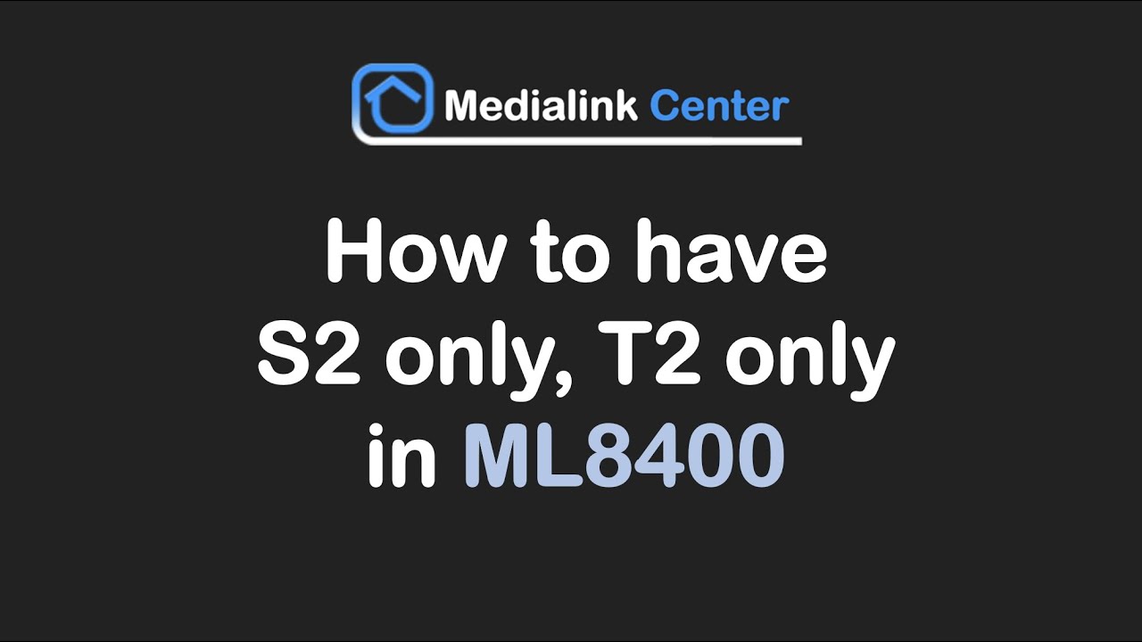 How to see S2 or T2 only in ML8400 [S2T2] from Medialink - YouTube