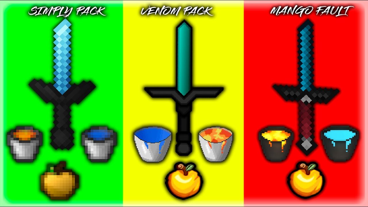 TOP 3 MELHORES TEXTURE PACK 32x PARA PVP / FPS - YouTube