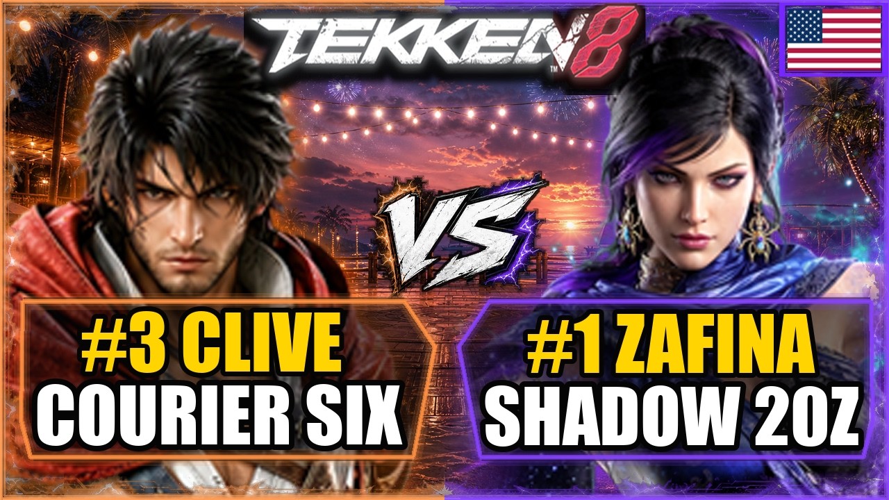 T8 - Courier Six vs Shadow 20z (#3 CLIVE vs #1 ZAFINA) - Tekken 8
