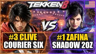 T8 - Courier Six vs Shadow 20z (#3 CLIVE vs #1 ZAFINA) - Tekken 8