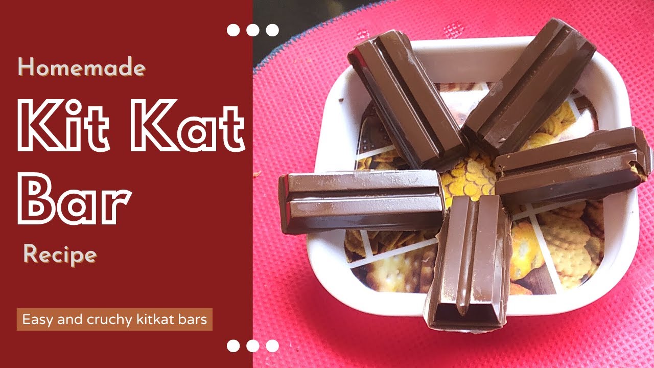 Homemade Kit Kat Chocolate Bar how to make Kitkat at home Kit Kats Veg Recipes With