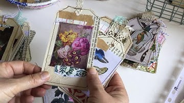How to make | tags, pockets, envelopes | with old book pages | part 4