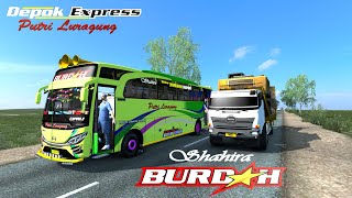 PUTRI LURAGUNG SHAHIRA BURDAH BUMEL CIREBONAN DENGAN KENALPOT NGOROK IN ACTION || ETS2 INDONESIA