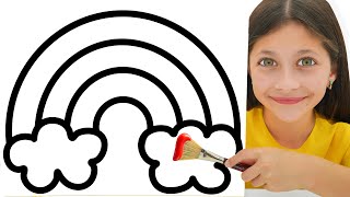 Angel Paints a Rainbow in the Sky! | Learning Video for Toddlers