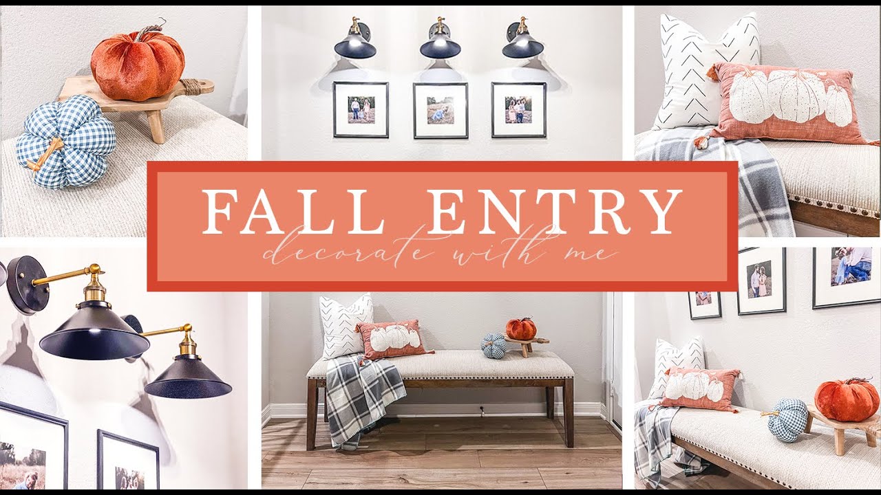 2022 fall entry decorate with me diy home project on a budget