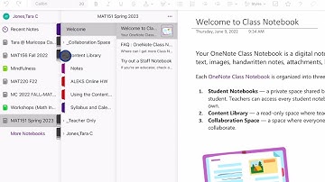 Accessing Class Notebook and Copying Content from the Content Library