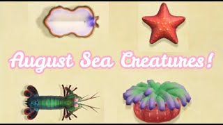 All Sea Creatures You Can Catch In AUGUST In Animal Crossing New Horizons | Northern Hemisphere screenshot 1