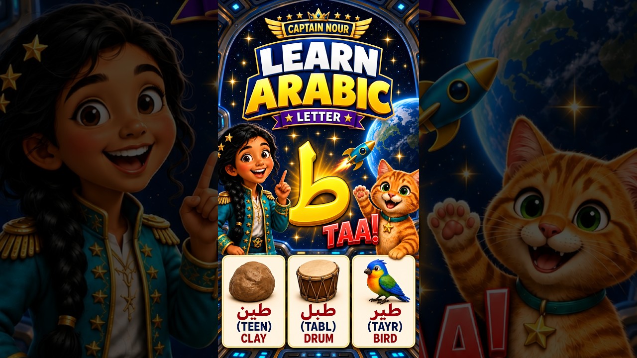 Learn Arabic Letter TAA ط and 3 Easy Arabic Words for Beginners 🚀 #arabic #learnarabic