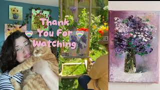 HOW TO PAINT LILAC FLOWERS  EASILY WITH OIL PAINT SUPER EASY !