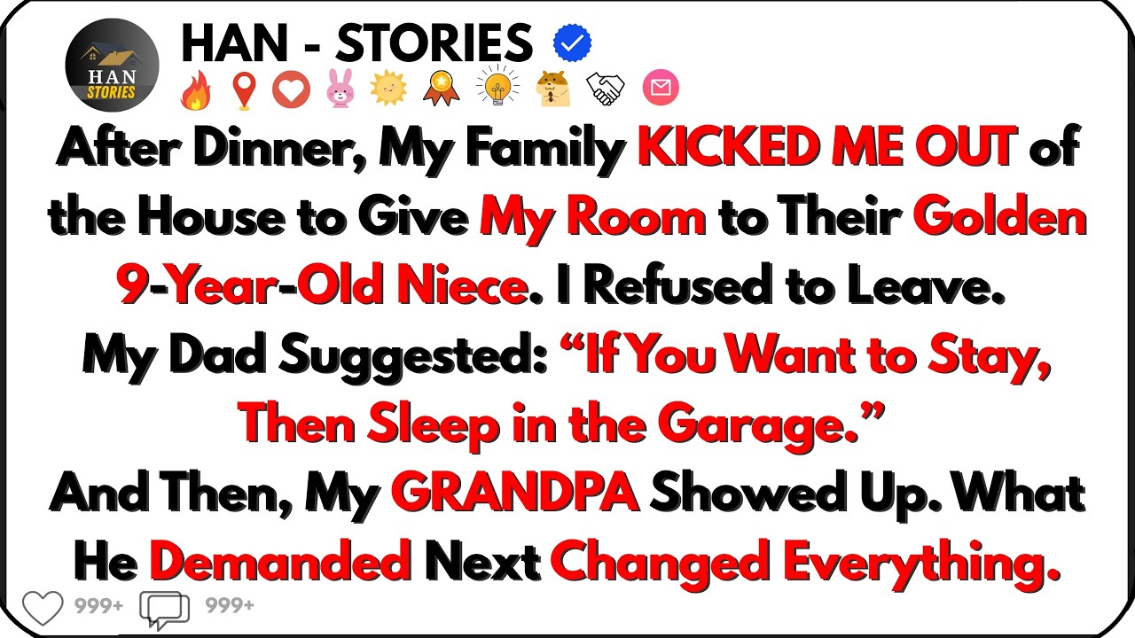 They Wanted Me to Sleep in the Garage – GRANDPA'S Response Silenced the Room | Family Drama Stories