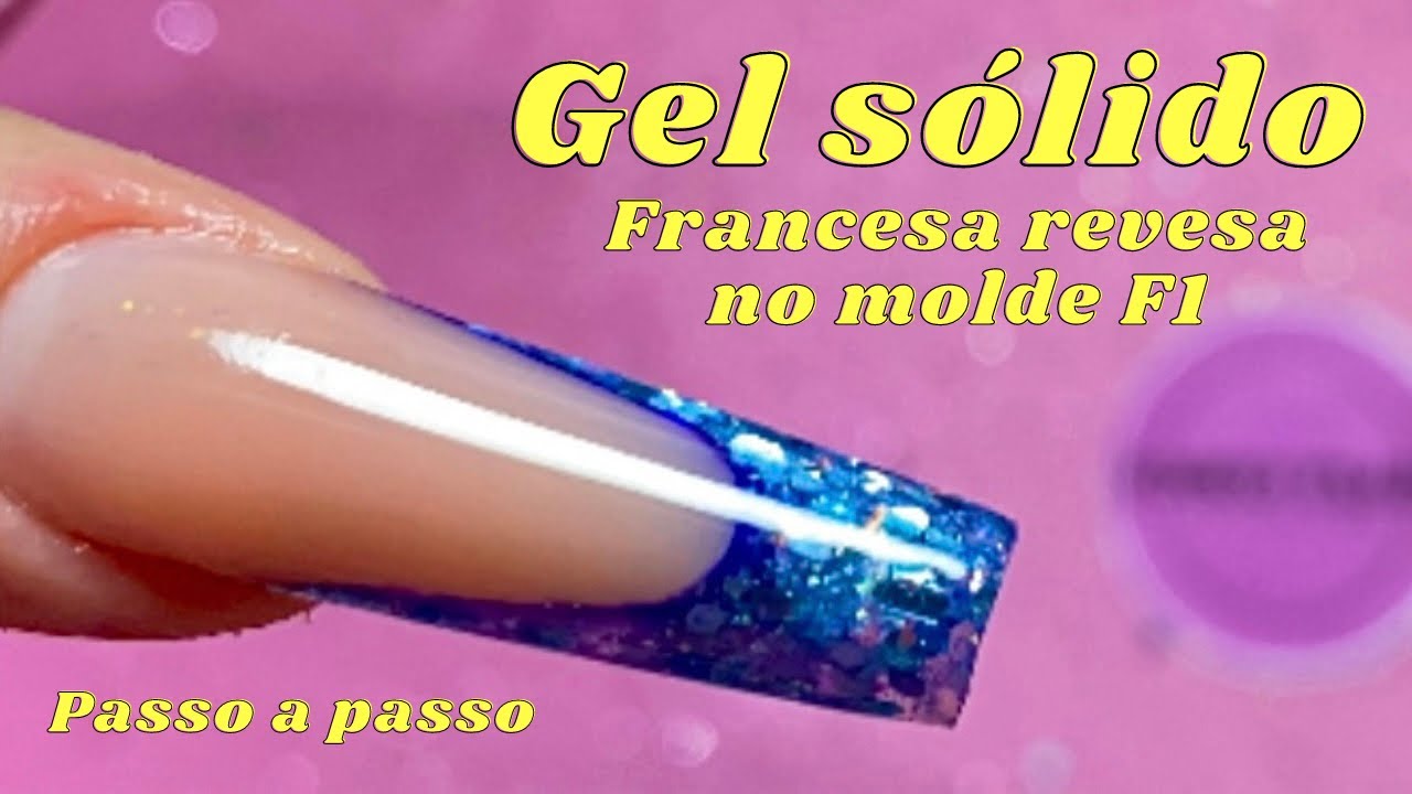 Francesa Reversa usando gel sólido, no molde F1 #solidgelpolish #moldef1 #frenchnail #naildesign