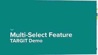 TARGIT 2018 Multi-Select Feature - Heavy Equipment Demo