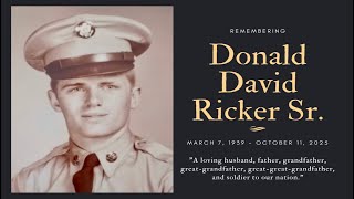 Donald (Don) David Ricker Sr. Memorial Service