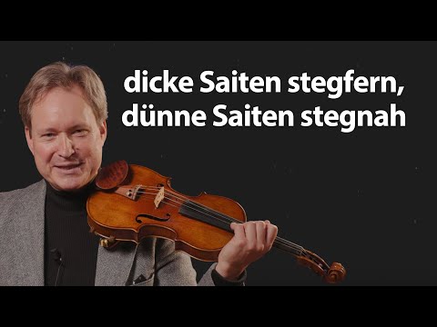 Goldene Regeln der Violintechnik? - Regel 4: dicke Saiten stegfern, dünne Saiten stegnah
