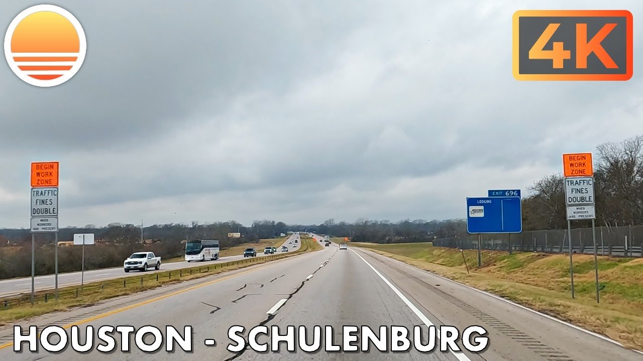 Houston, Texas to Schulenburg, Texas! Drive with me on an overcast day