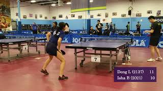 Liu Dong (2137) vs Isha Bajpai (2021) - JOOLA Spring Open at ICC on 3-20-2022 screenshot 4