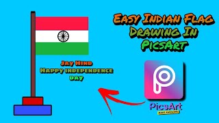 INDIAN FLAG DRAWING IN #PicsArt Application | 🇮🇳 Digital Drawing Of Indian Flag In PicsArt screenshot 3