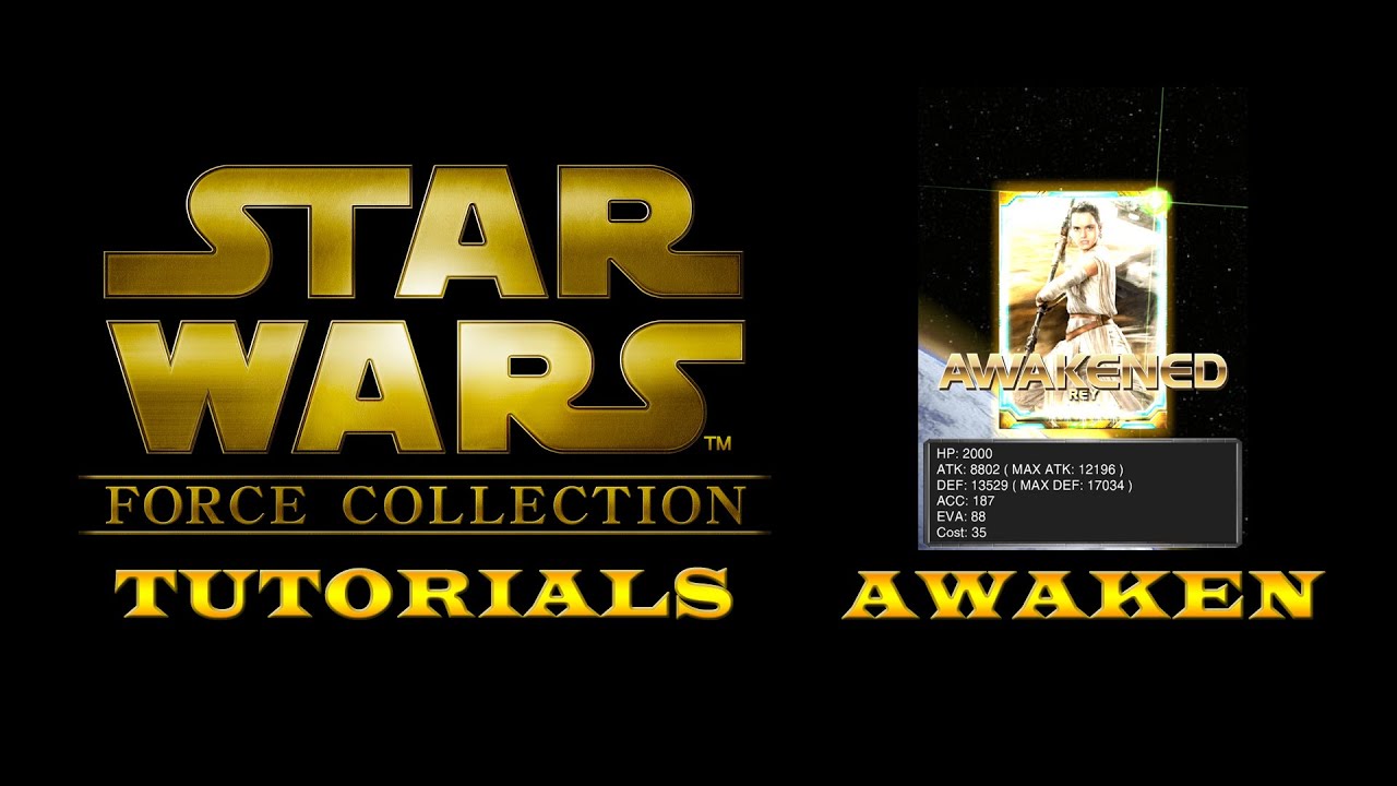 Star Wars: Force Collection Tutorials - How to Awaken Cards - YouTube