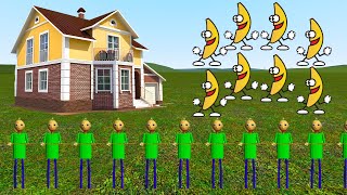 Bladi And Banana Vs Houses!!! - Garry's Mod