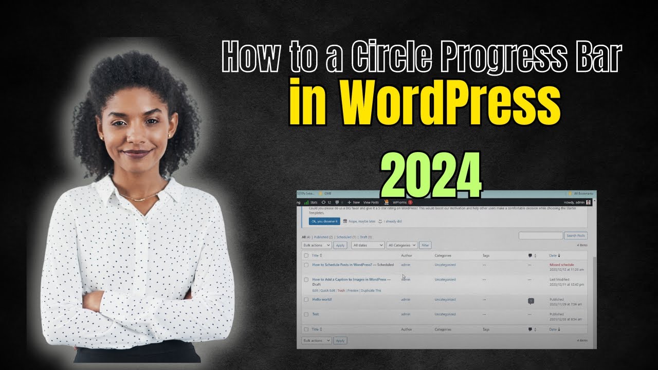 How to Add a Circle Progress Bar in WordPress 2024 - YouTube