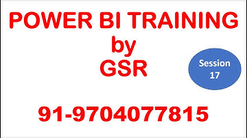 Power BI Service Session 2|PowerBI Session 17 | Power Bi Training by GSR