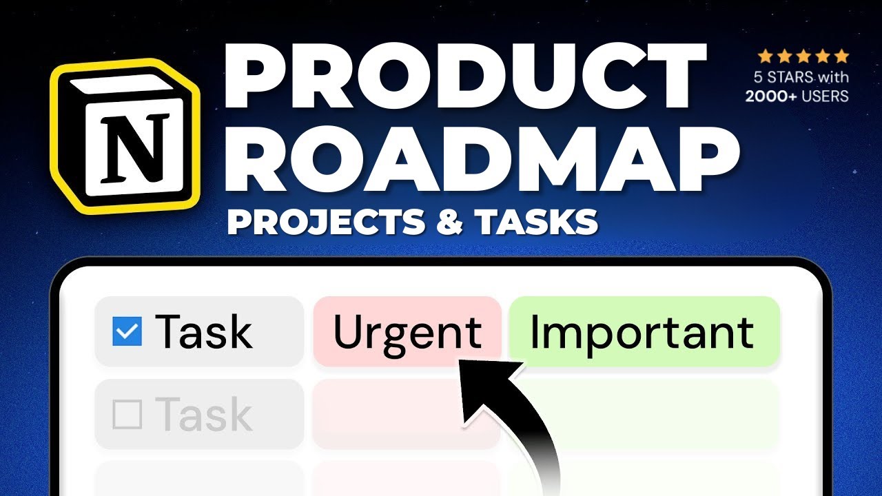 My Ultimate Notion Template With Product roadmap, Projects & Tasks for Productivity (Full Tour)