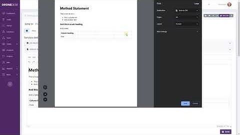Dronedesk User Guide #32 - Method Statement