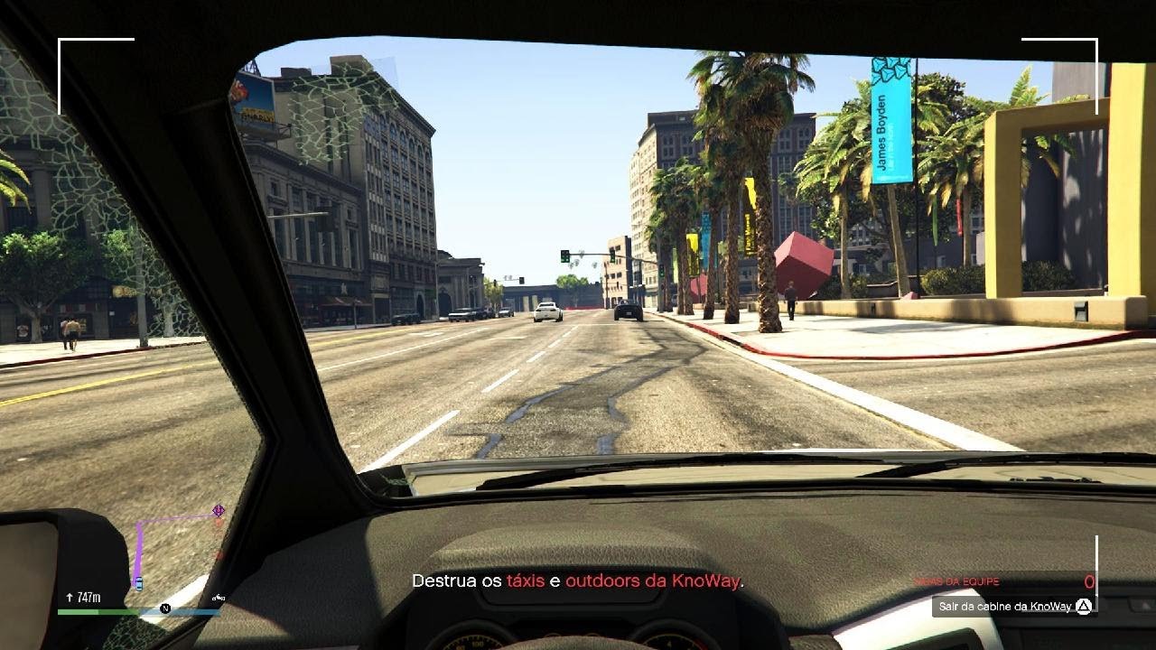 Grand Theft Auto V destruindo  carro  googleee