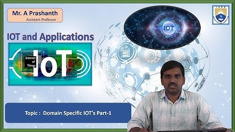 Domain Specific IOT’s Part 1 by Mr. A Prashanth