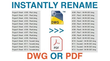 Instantly rename all exported .dwg or .pdf files  - Revit tutorial