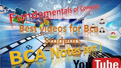 Fundamentals Of Computer / BCA Notes Part 1/ #Md technical world#