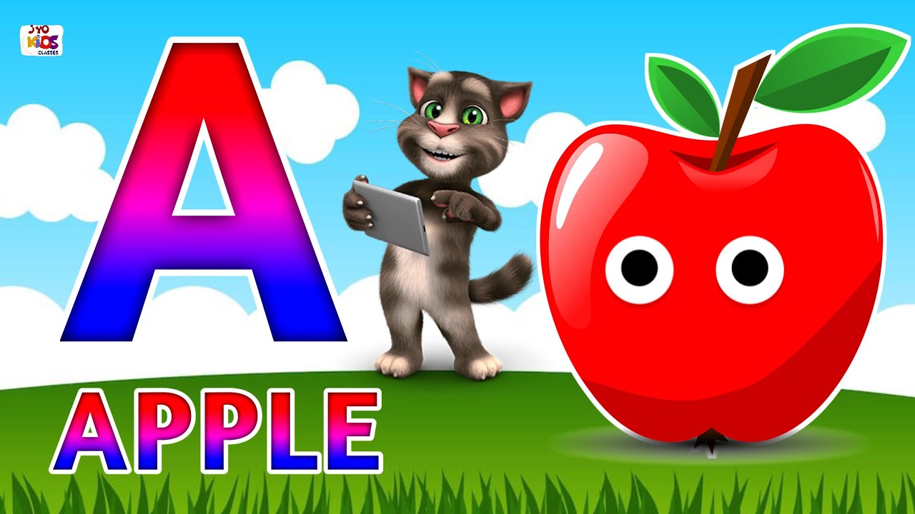 Phonics Song 2 with TWO Words in 3D - A For Apple🍎🍏- ABC Alphabet Songs with Sounds for Children's