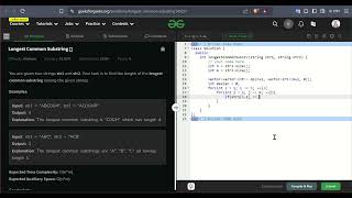 Longest Common Substring | GeeksforGeeks | Dynamic Programming Solution in C++